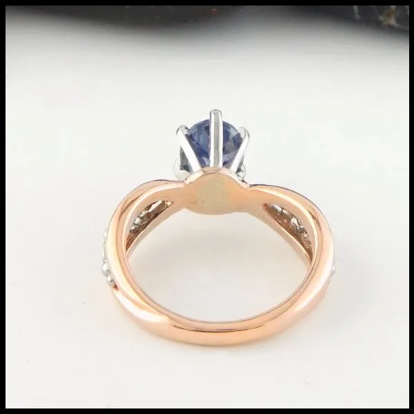 Montana Sapphire and Triquetra Ring Set