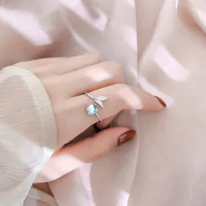 Moonstone Mermaid Tail Wrap Ring