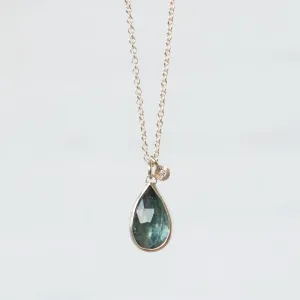 Moss Aqua Theia Necklace in Sterling Silver