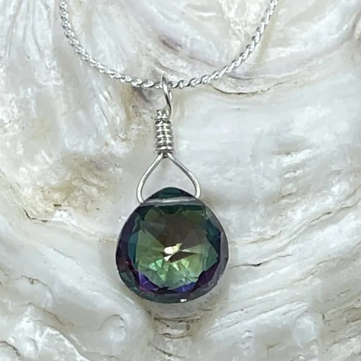 Mystic Topaz Petite Drop Necklace