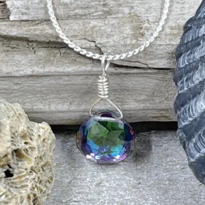 Mystic Topaz Petite Drop Necklace