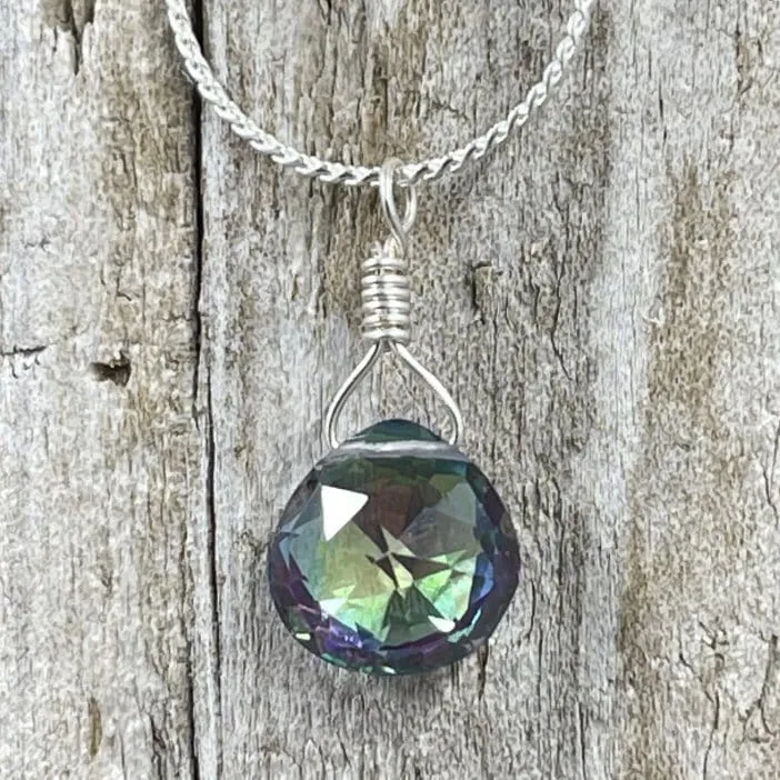 Mystic Topaz Petite Drop Necklace