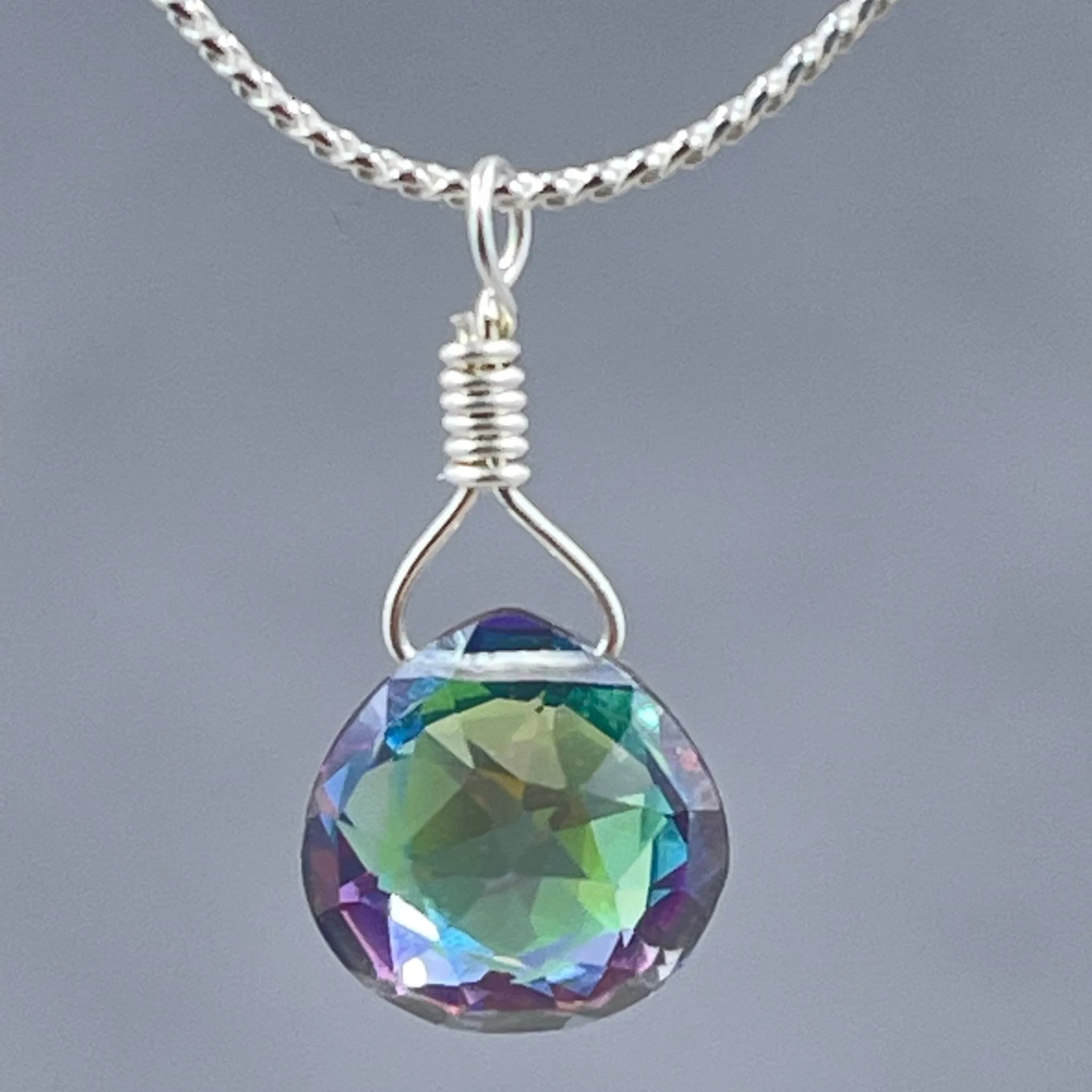 Mystic Topaz Petite Drop Necklace