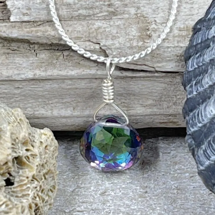 Mystic Topaz Petite Drop Necklace