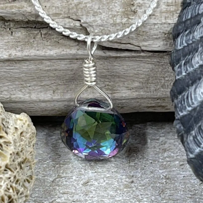 Mystic Topaz Petite Drop Necklace