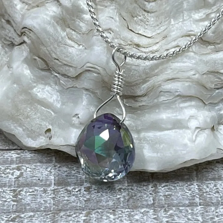 Mystic Topaz Petite Drop Necklace