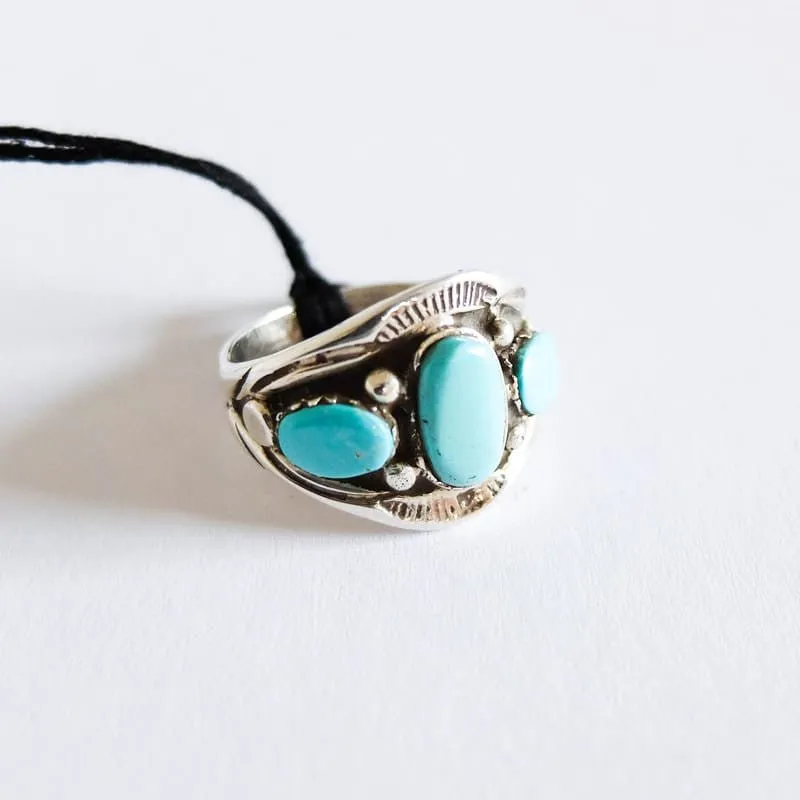 Native American Turquoise Ring (Size 11)