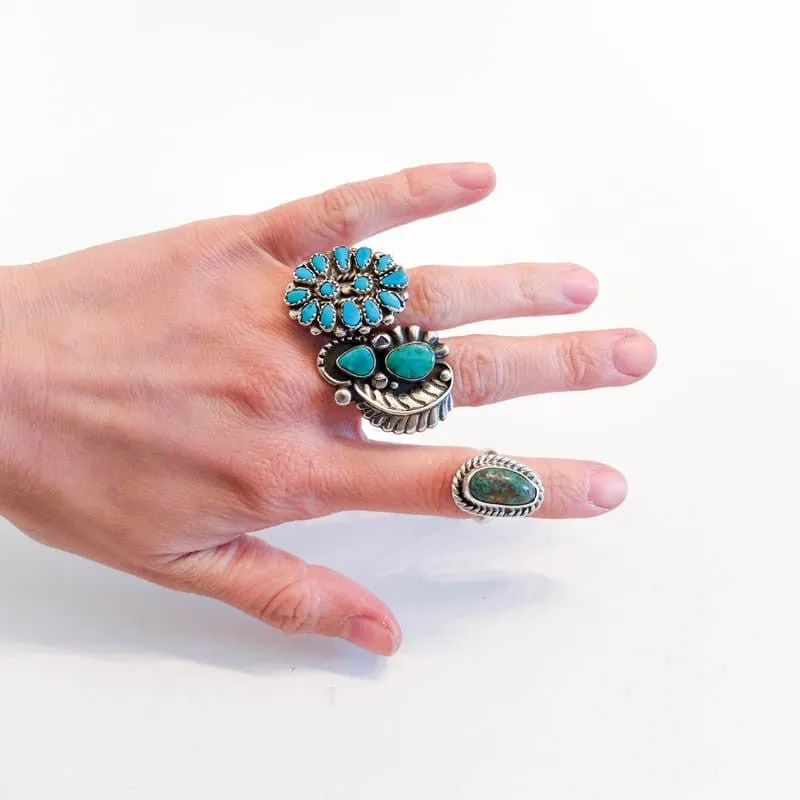 Native American Turquoise Ring (Sizes 4-5)