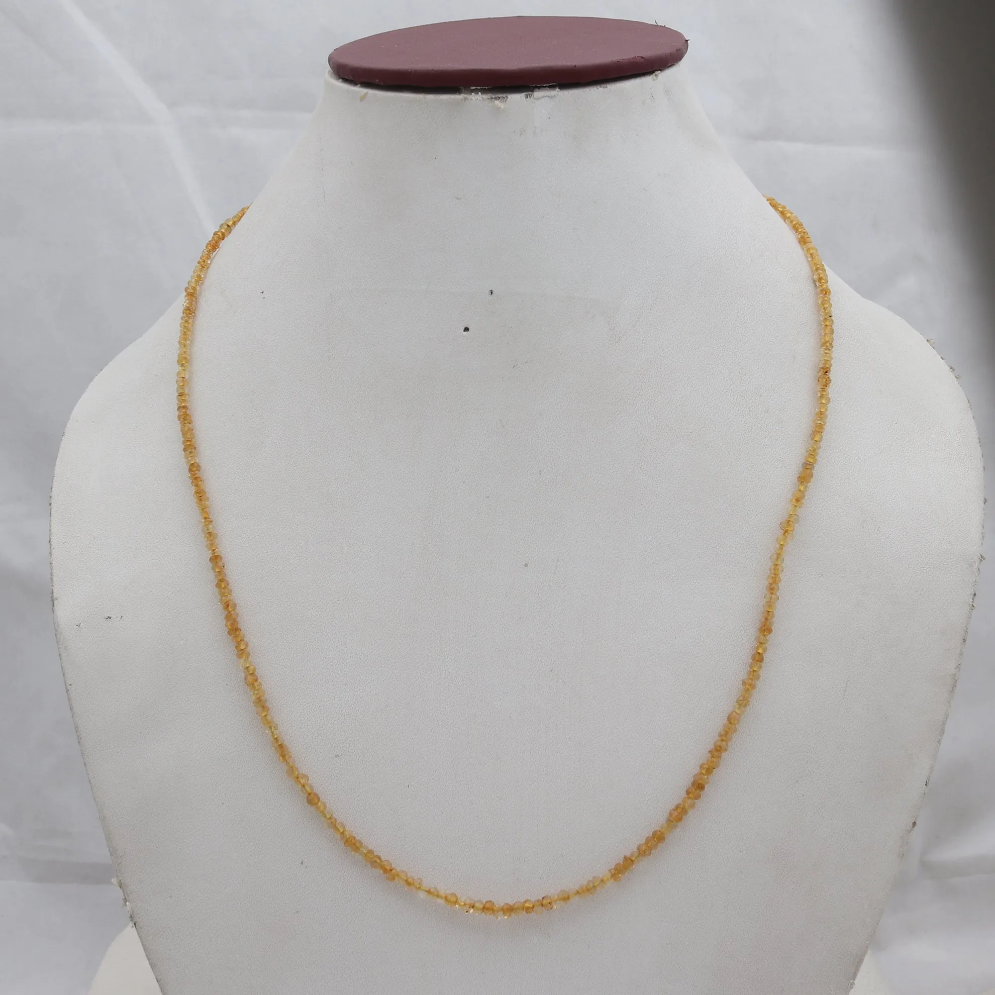 Natural Citrine Beads Necklace