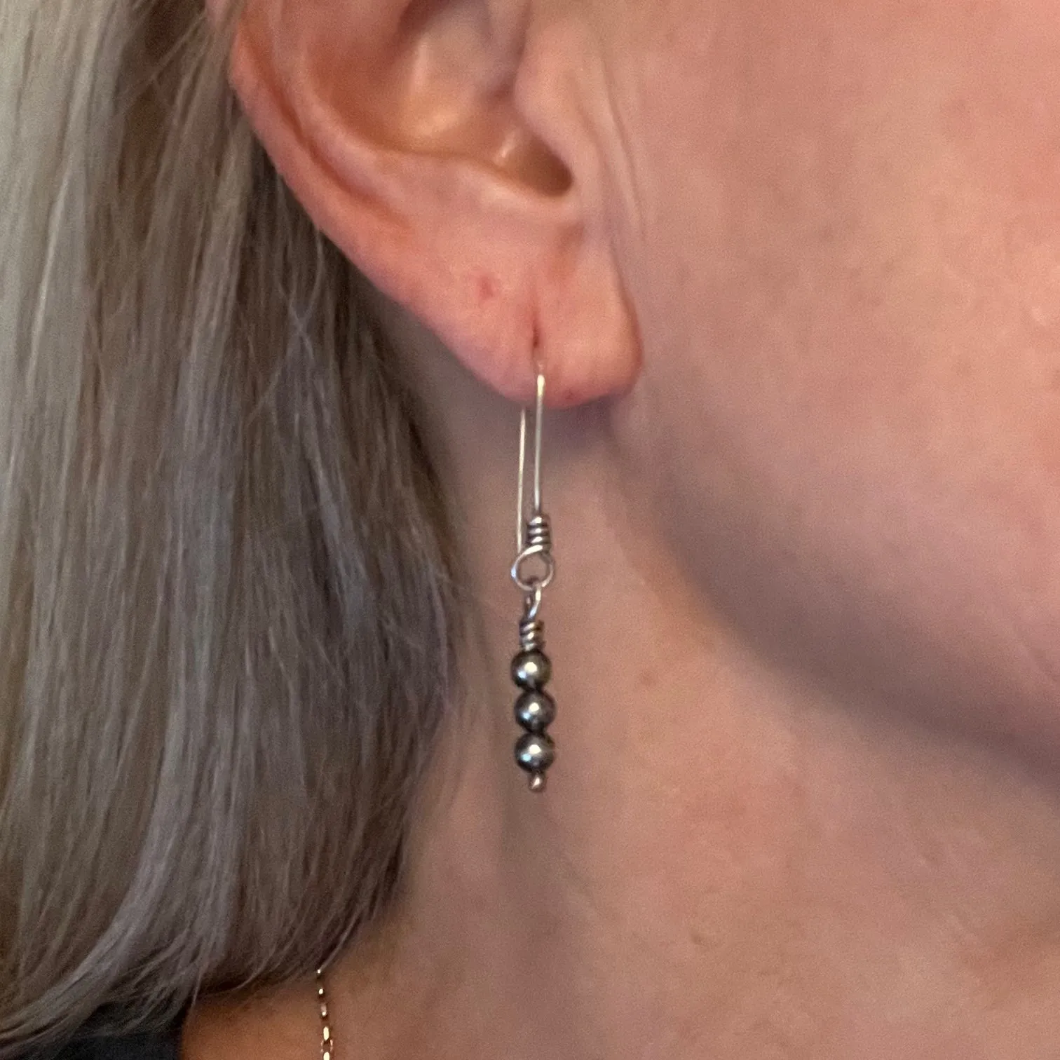 Navajo Pearl Dangle Earrings