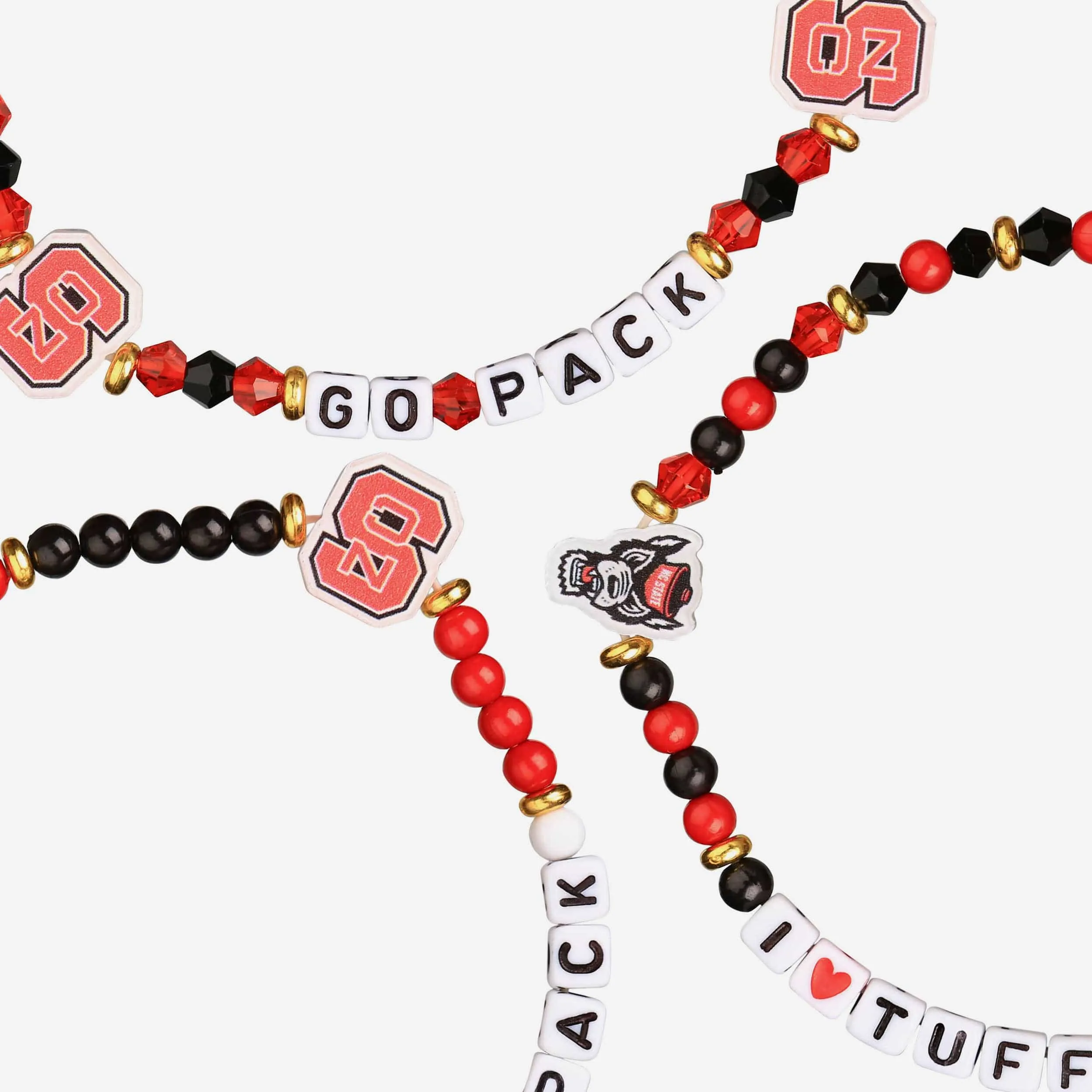 NC State Wolfpack 3 Pack Friendship Bracelet