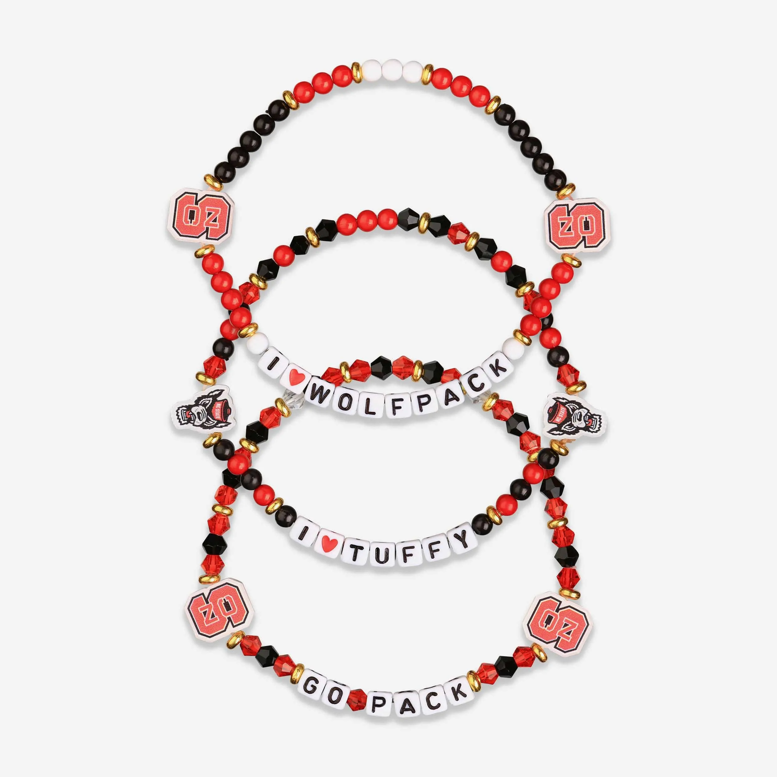 NC State Wolfpack 3 Pack Friendship Bracelet