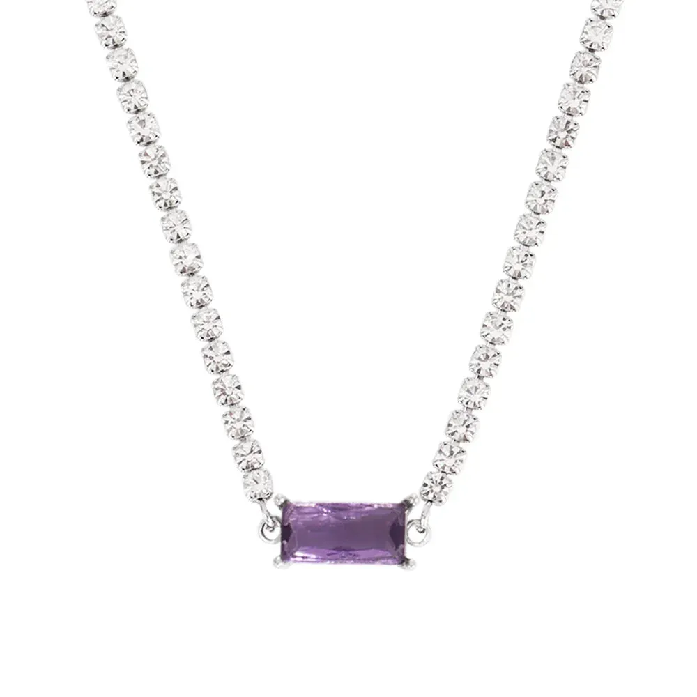 Necklace Tennis Chain Hip Hop Square Pendant Necklace Star Heart Zircon Choker Necklaces For Women Jewelry