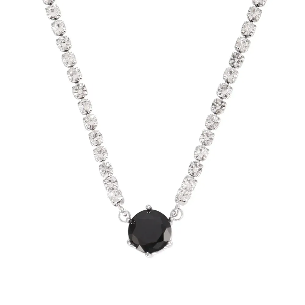 Necklace Tennis Chain Hip Hop Square Pendant Necklace Star Heart Zircon Choker Necklaces For Women Jewelry