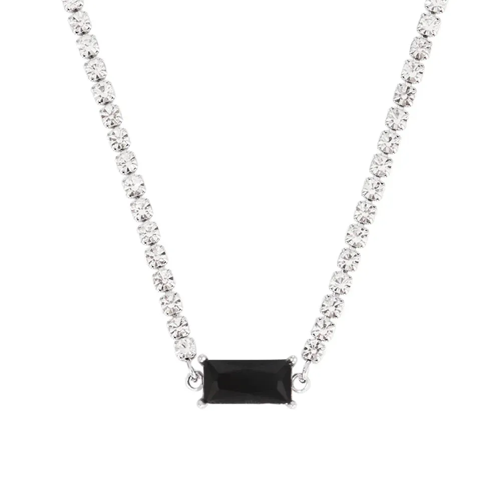 Necklace Tennis Chain Hip Hop Square Pendant Necklace Star Heart Zircon Choker Necklaces For Women Jewelry