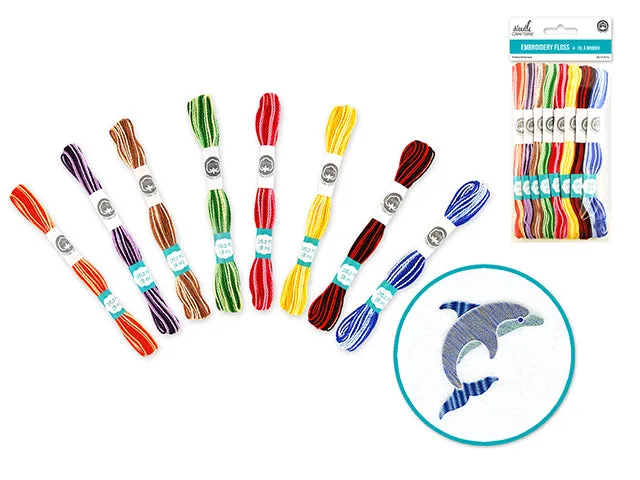 Needlecrafters: 8m Cotton Embroidery Floss 8 Hanks/pkg