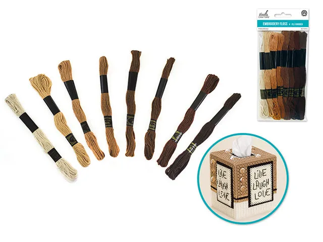 Needlecrafters: 8m Cotton Embroidery Floss 8 Hanks/pkg
