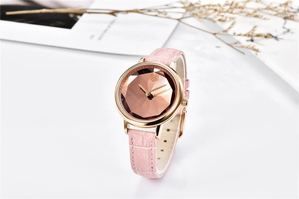 New Fashion Women's Watches Casual Sport Leather Strap Waterproof Analog Quartz Watch