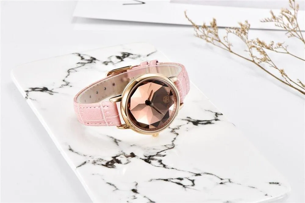 New Fashion Women's Watches Casual Sport Leather Strap Waterproof Analog Quartz Watch