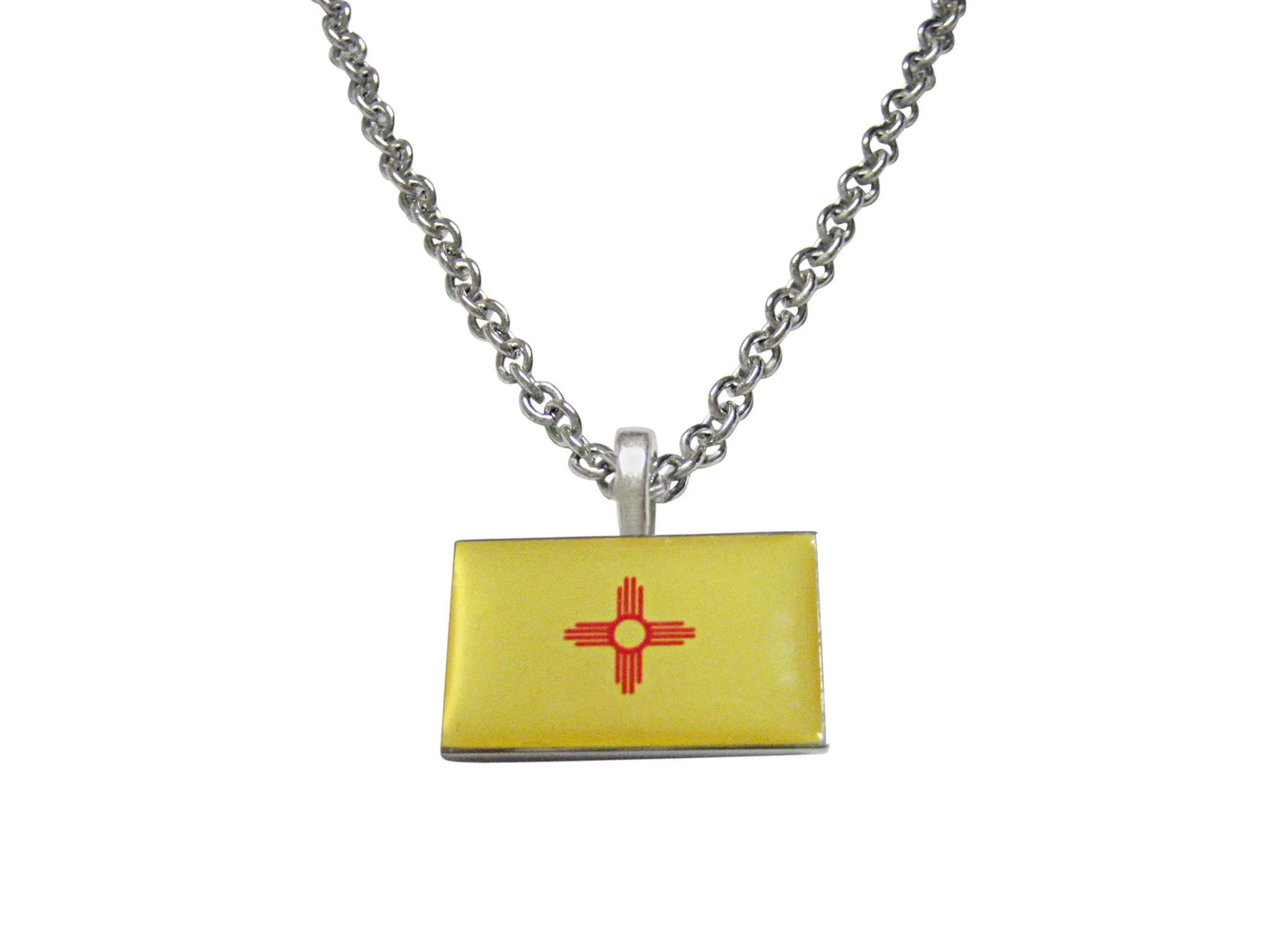 New Mexico State Flag Pendant Necklace