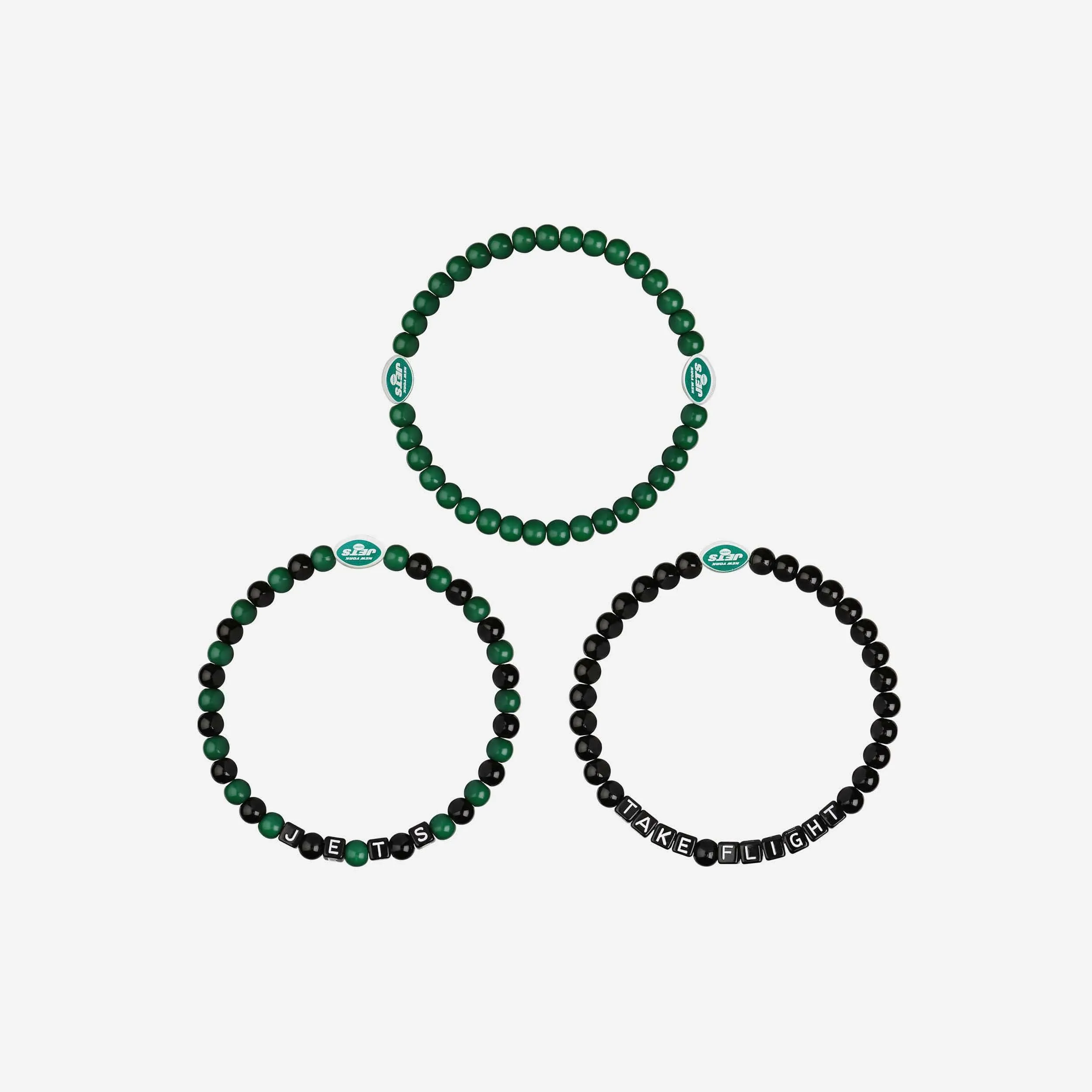 New York Jets 3 Pack Beaded Friendship Bracelet