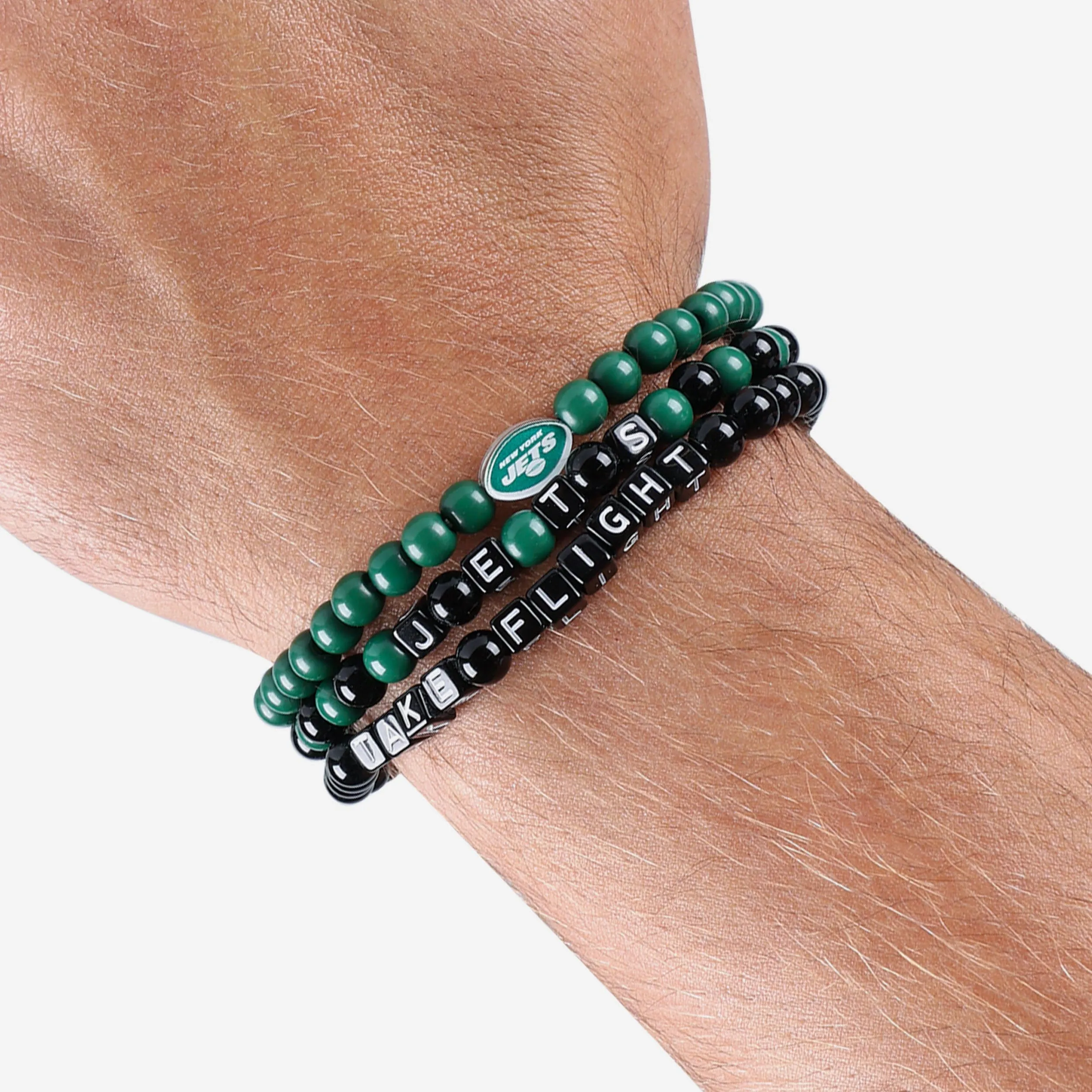 New York Jets 3 Pack Beaded Friendship Bracelet