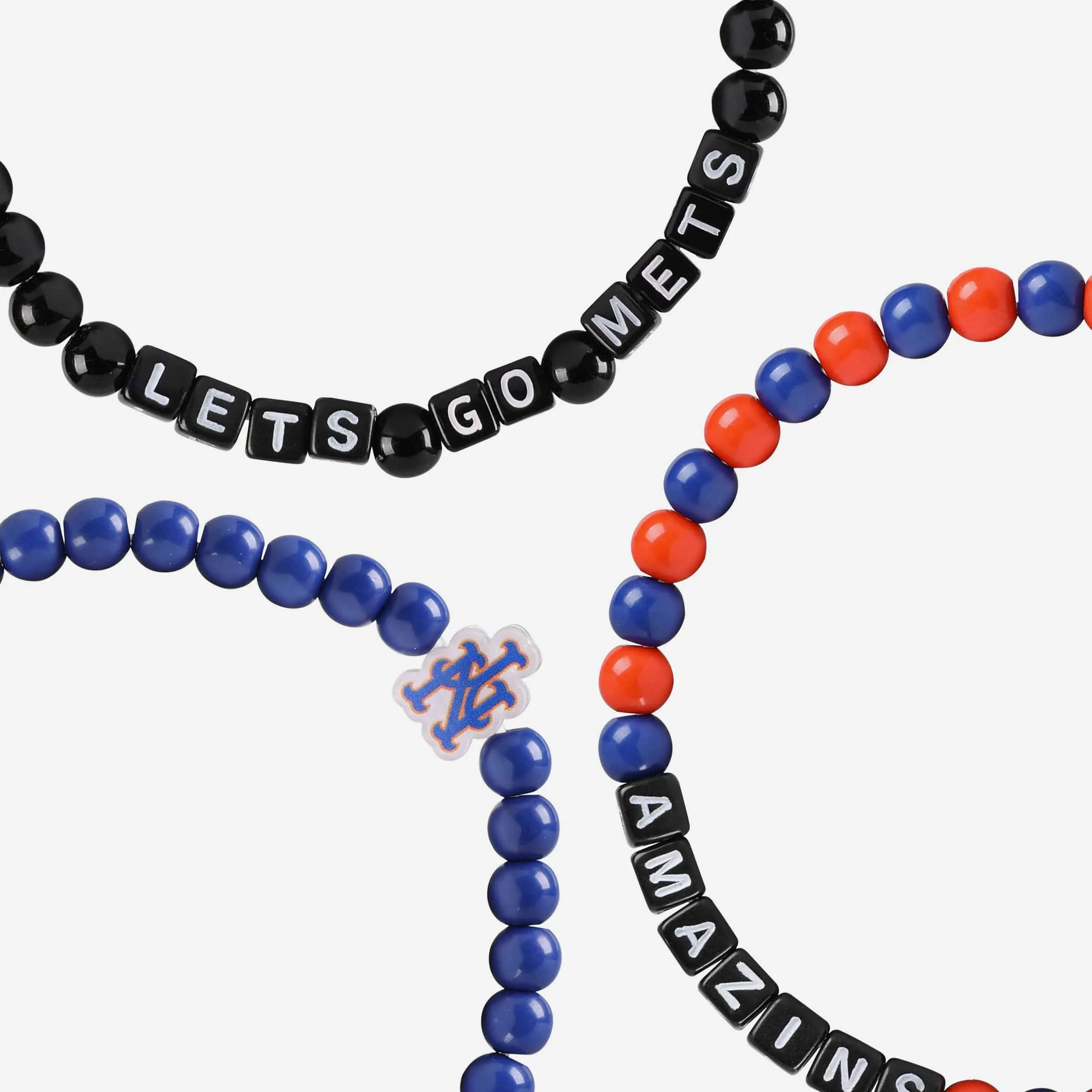 New York Mets 3 Pack Beaded Friendship Bracelet