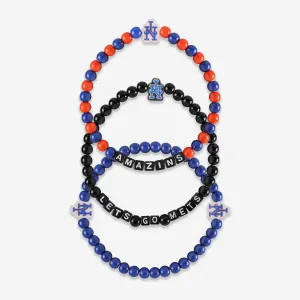 New York Mets 3 Pack Beaded Friendship Bracelet