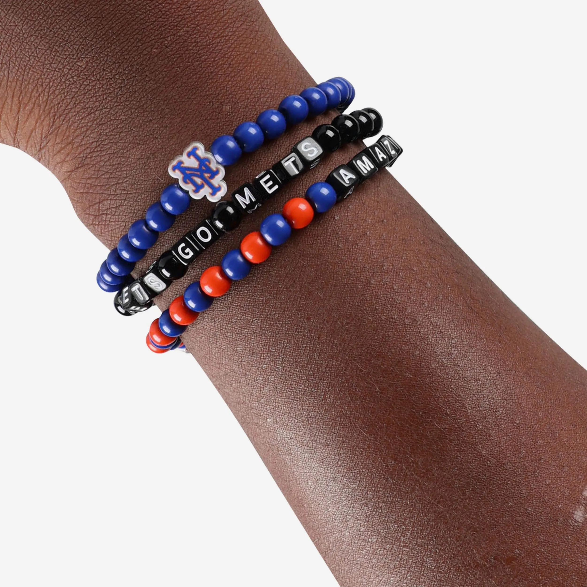 New York Mets 3 Pack Beaded Friendship Bracelet