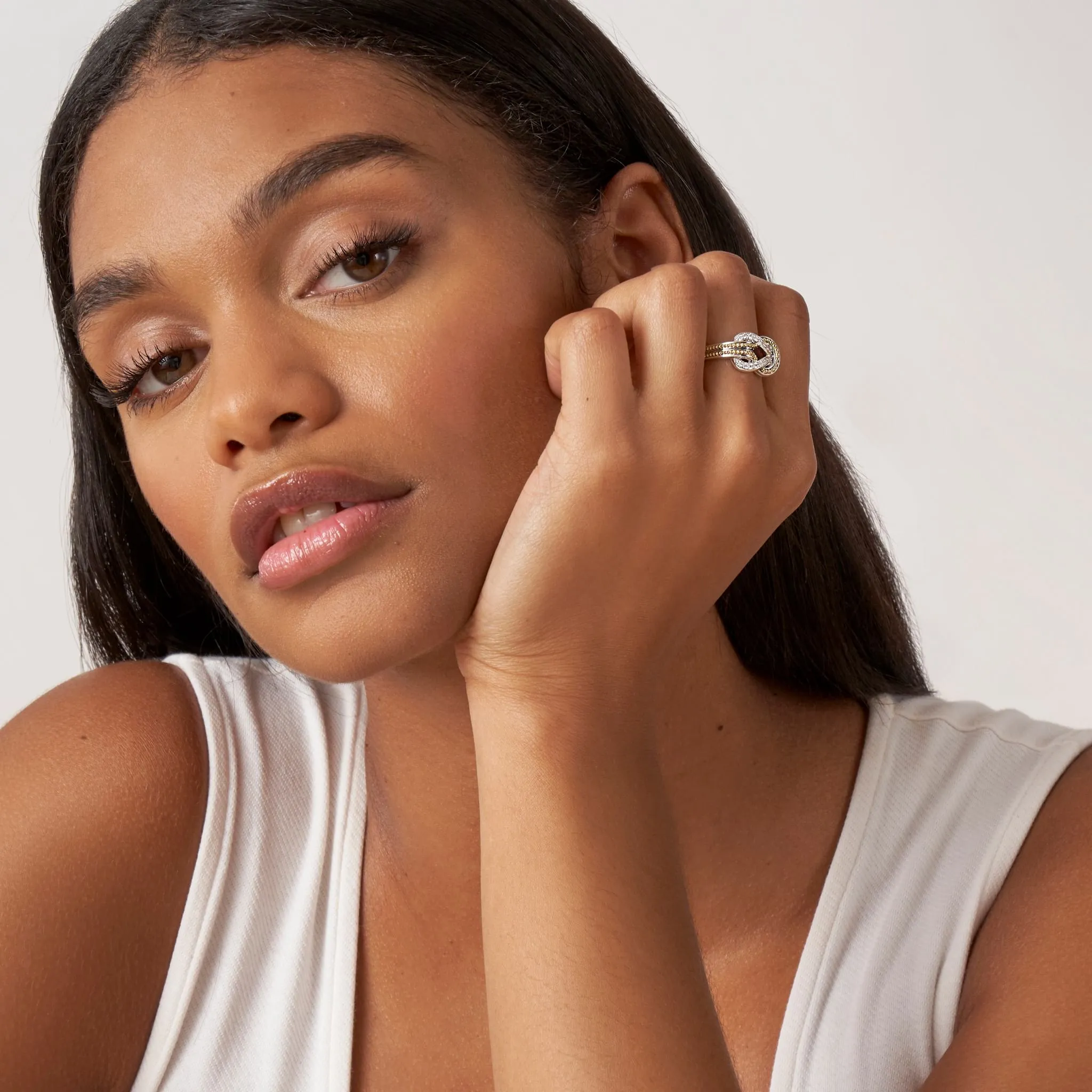 Newport Two-Tone Knot Diamond Ring