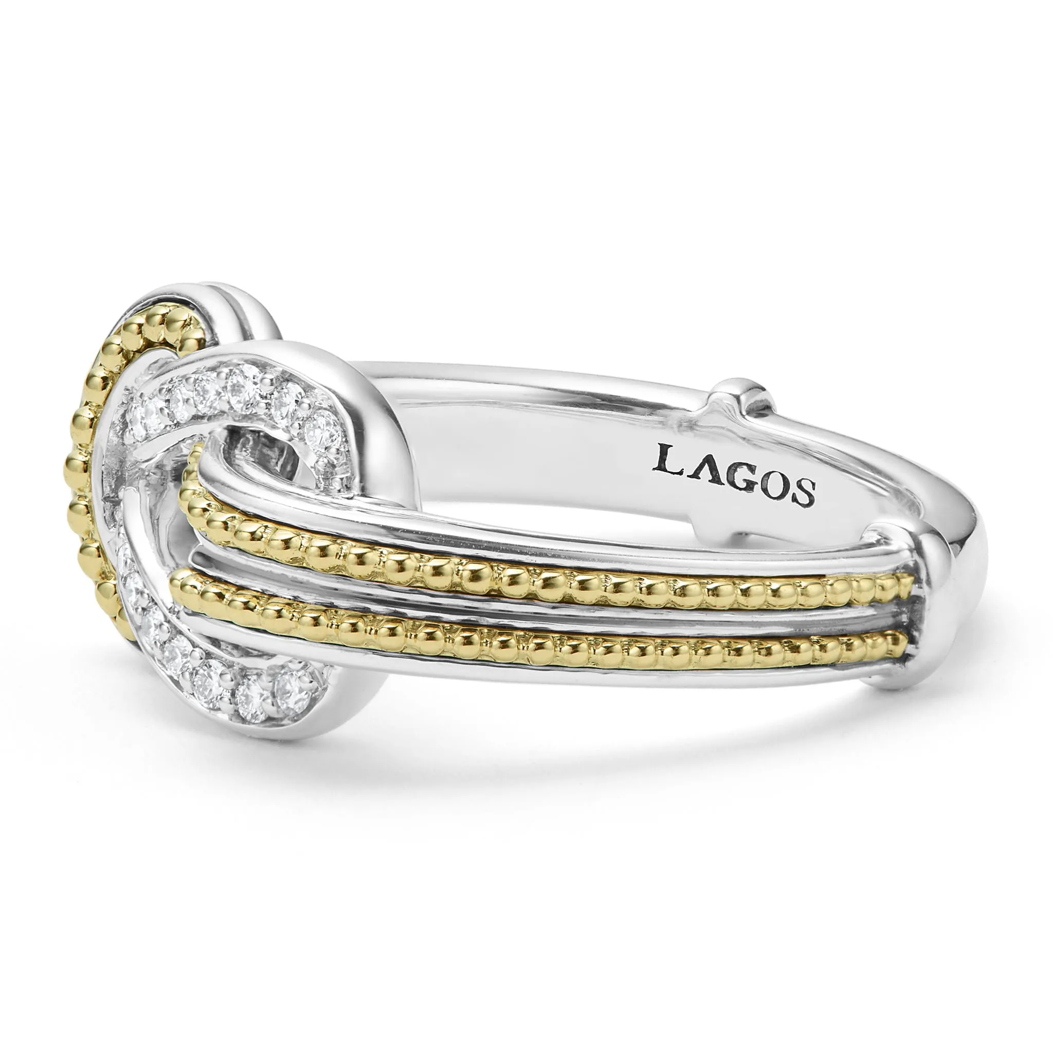 Newport Two-Tone Knot Diamond Ring
