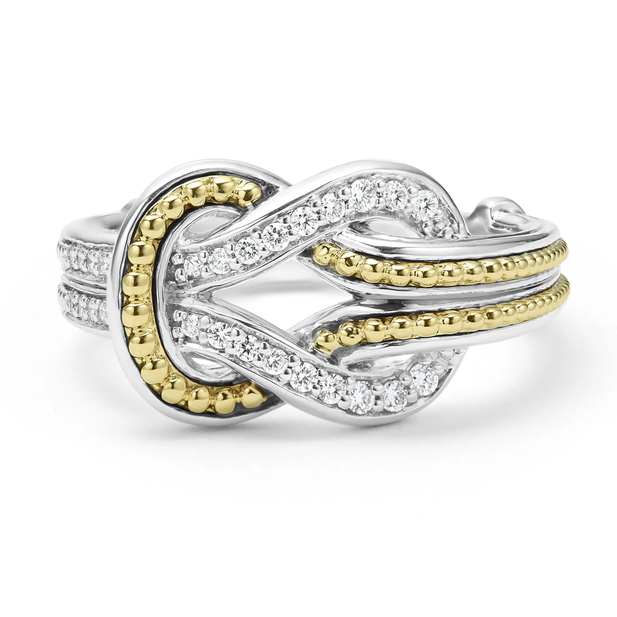 Newport Two-Tone Knot Diamond Ring