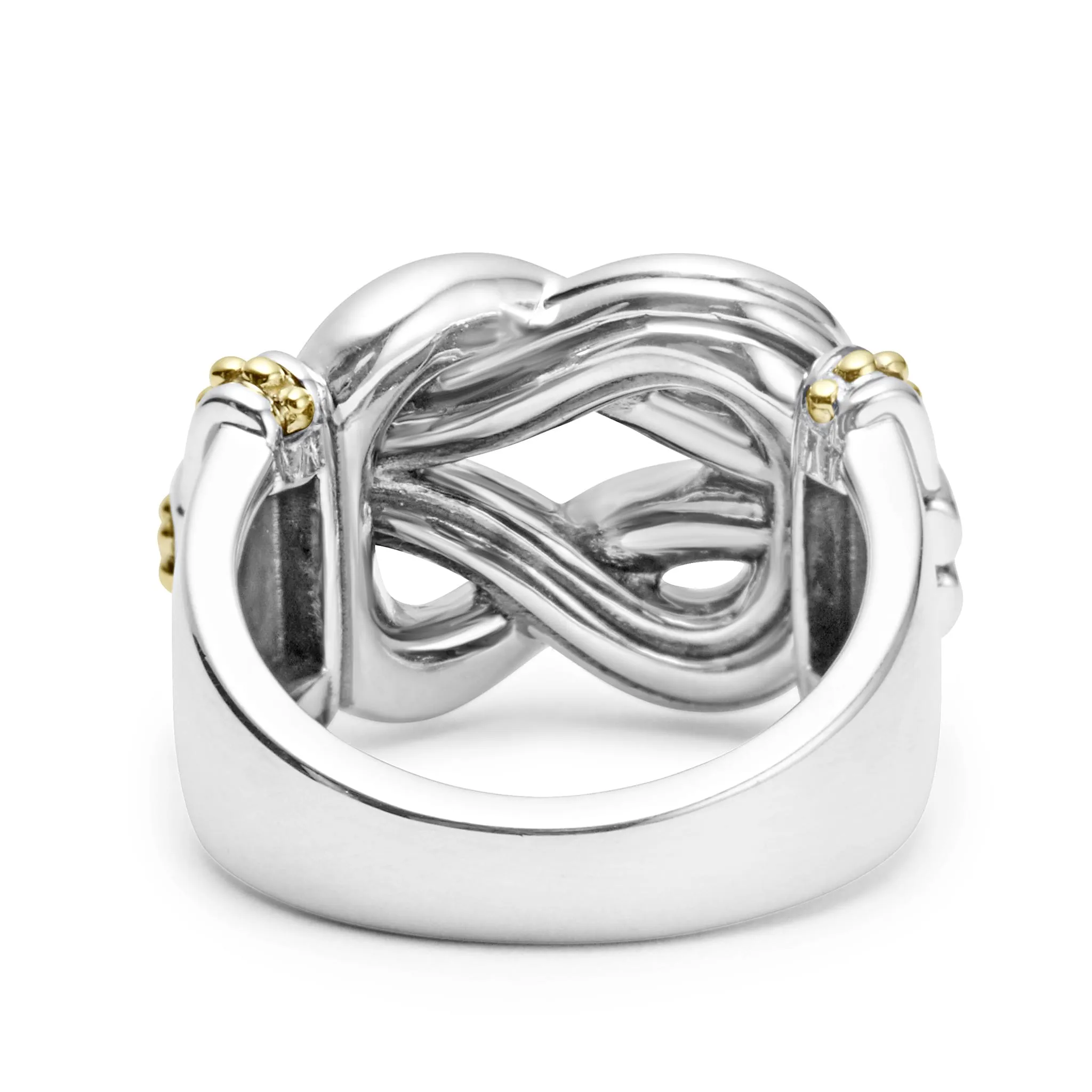 Newport Two-Tone Knot Diamond Statement Ring