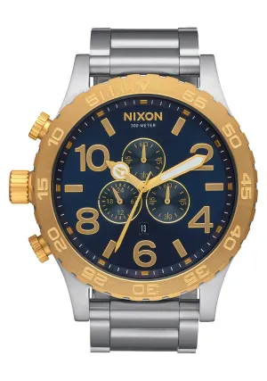 Nixon 51-30 Chrono Chronograph Silver & Gold Men's Watch A083-1922