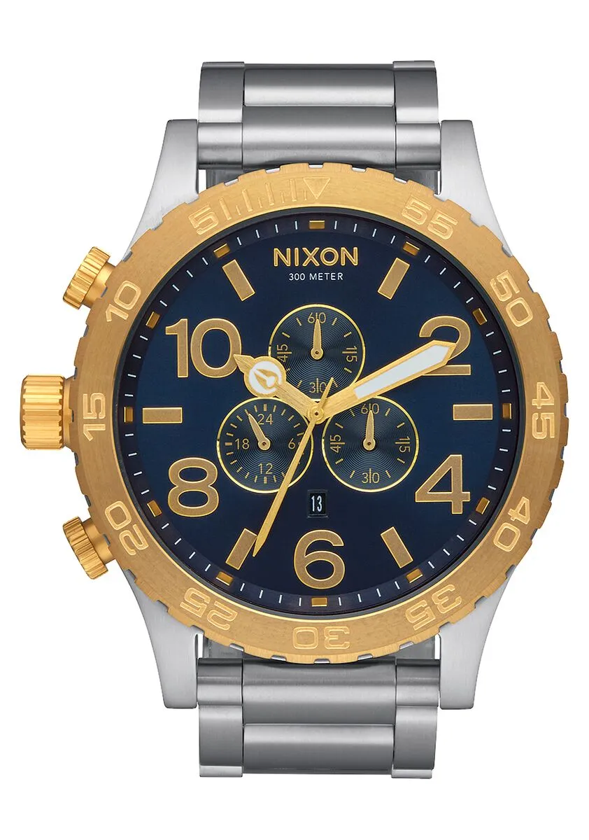 Nixon 51-30 Chrono Chronograph Silver & Gold Men's Watch A083-1922