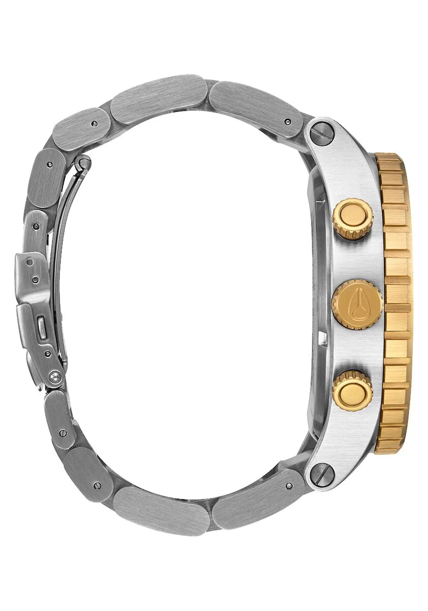 Nixon 51-30 Chrono Chronograph Silver & Gold Men's Watch A083-1922