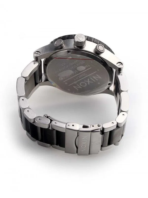 Nixon 51-30 Chronograph Silver & Black Men's Watch A083-2304