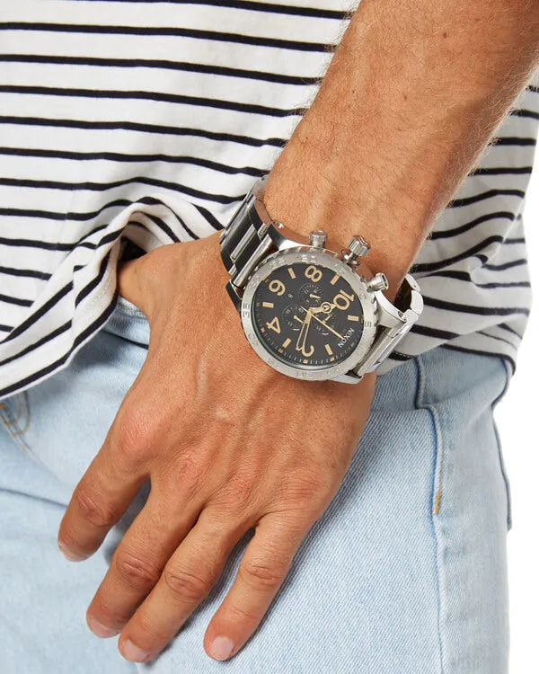 Nixon 51-30 Chronograph Silver Men's Watch Men's Watch A083-2730