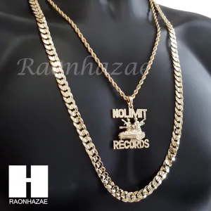 NO LIMIT RECORDS CHAIN DIAMOND CUT 30" CUBAN LINK CHAIN NECKLACE S072S