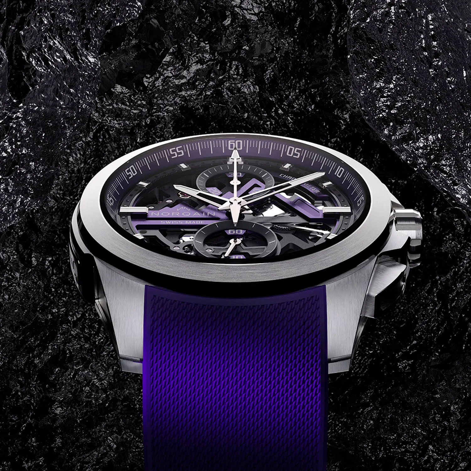 NORQAIN Independence Skeleton Chrono Automatic – NNT3200C/P320/322CHPR.20TN