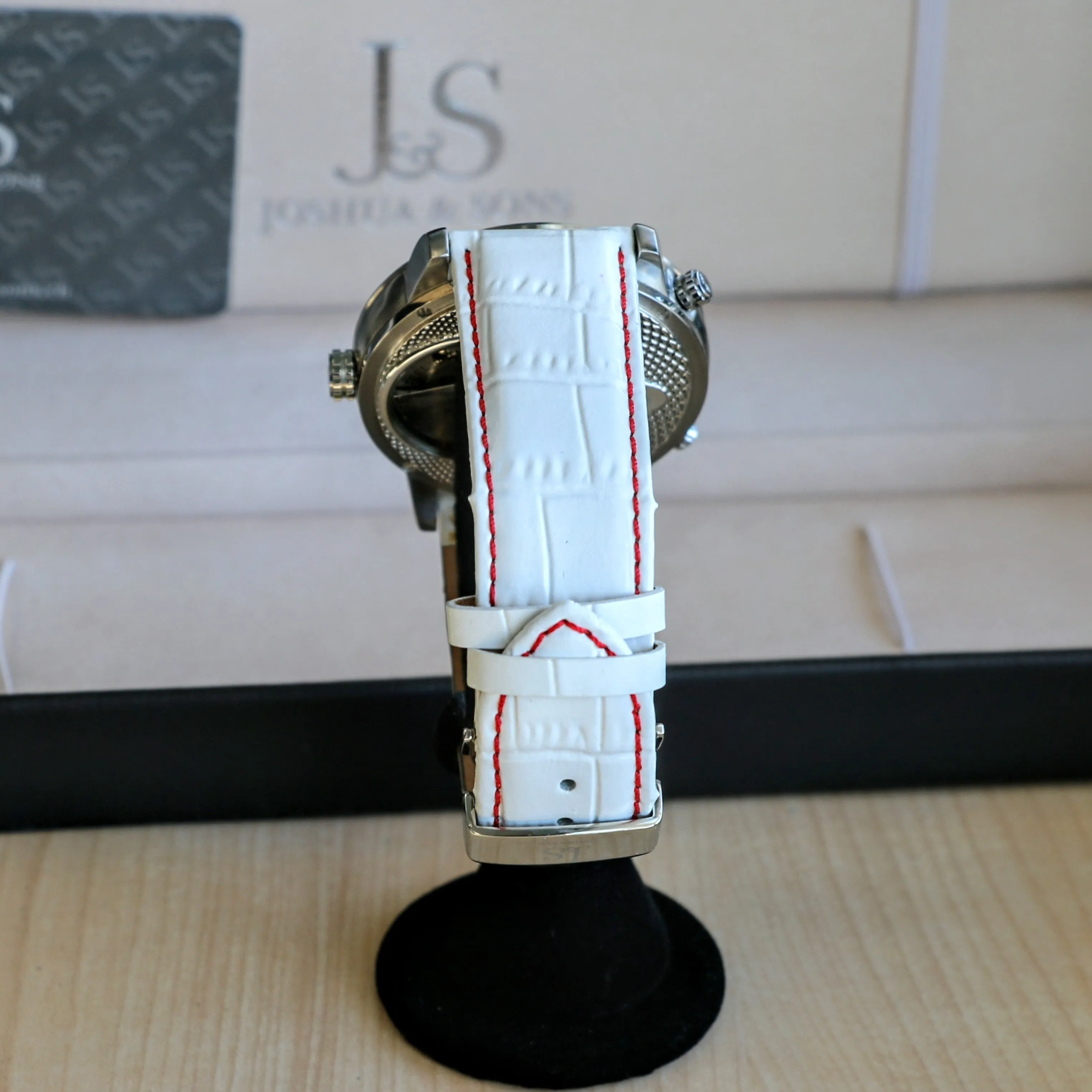 NOS J&S Joshua & Sons Automatic Watch Ref. JS-03-08 Triple Zone Time Wristwatch - In Box