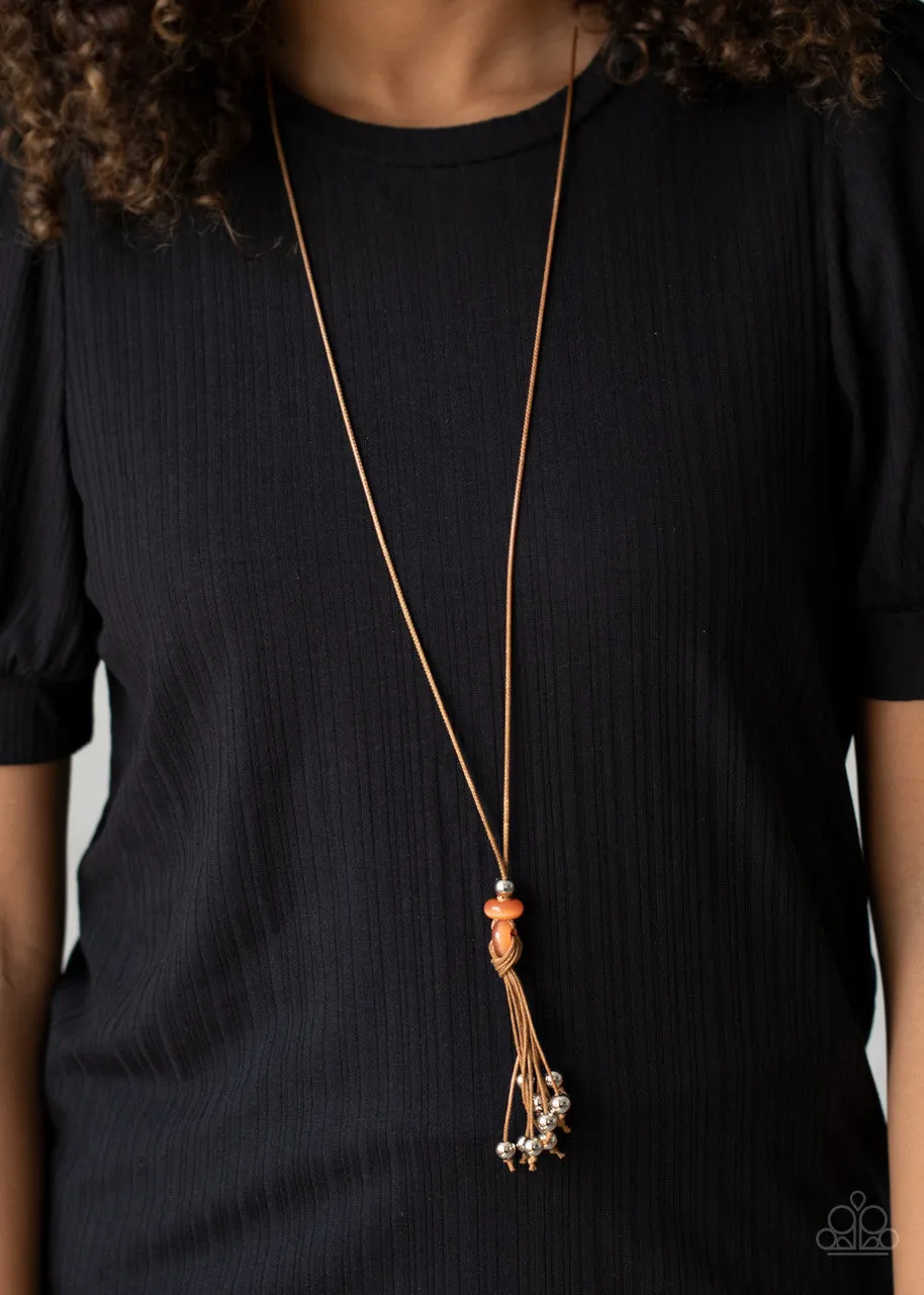 Ocean Child Orange Paparazzi Necklace