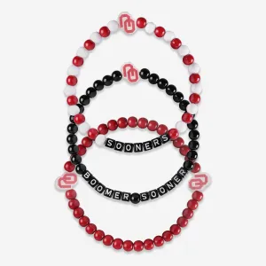 Oklahoma Sooners 3 Pack Beaded Friendship Bracelet