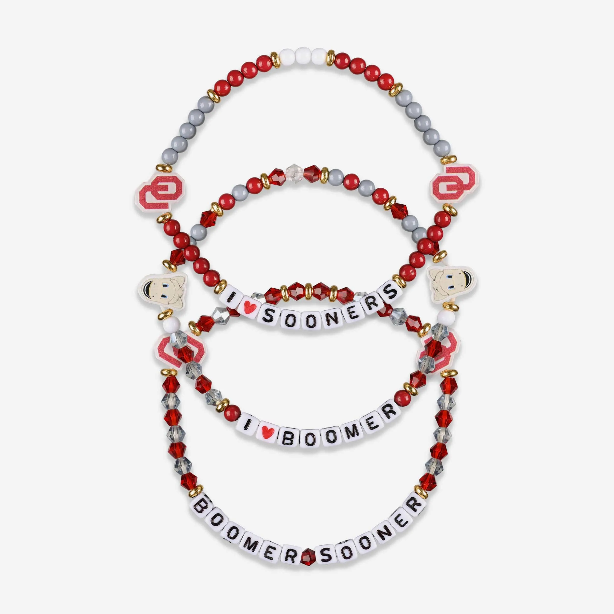 Oklahoma Sooners 3 Pack Friendship Bracelet