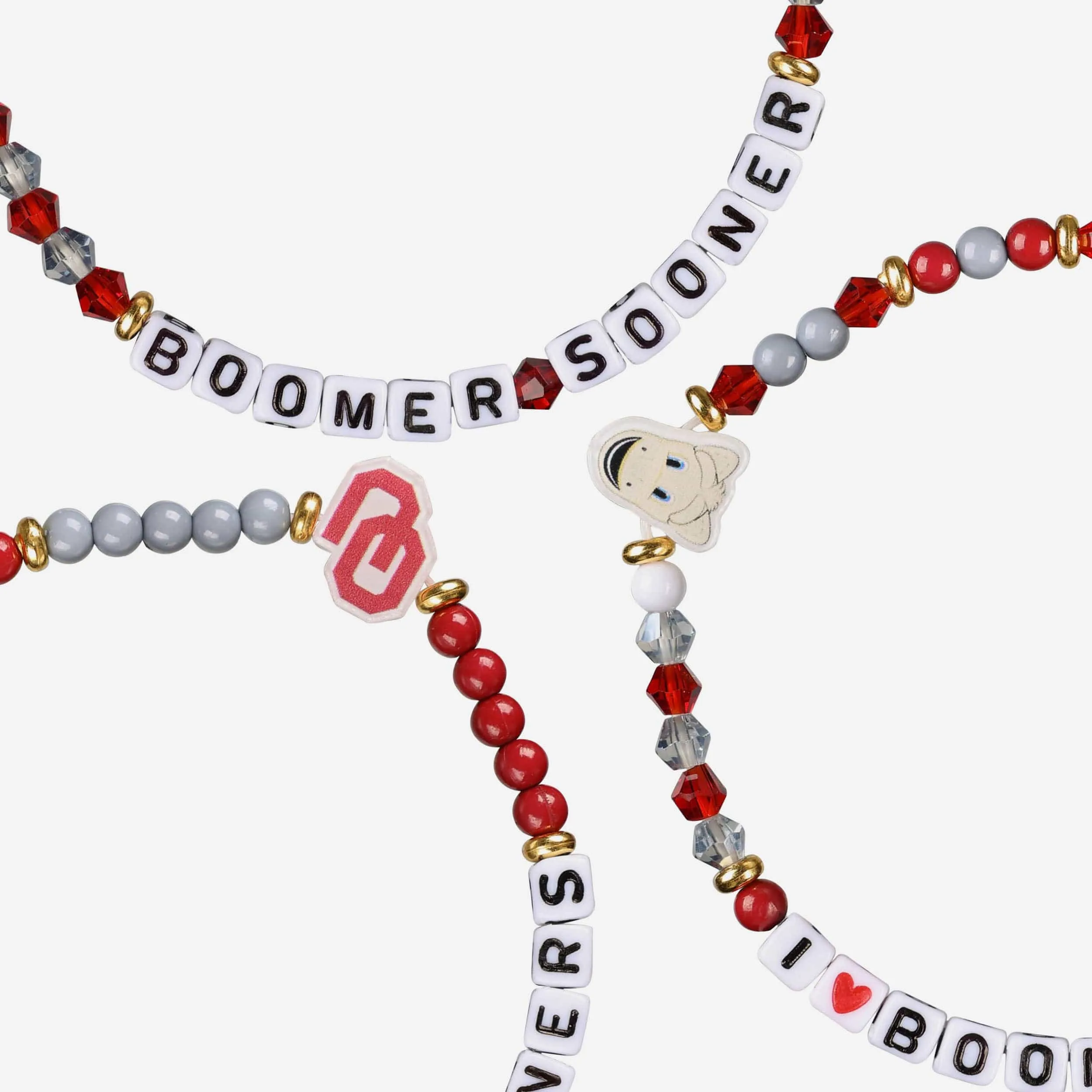 Oklahoma Sooners 3 Pack Friendship Bracelet