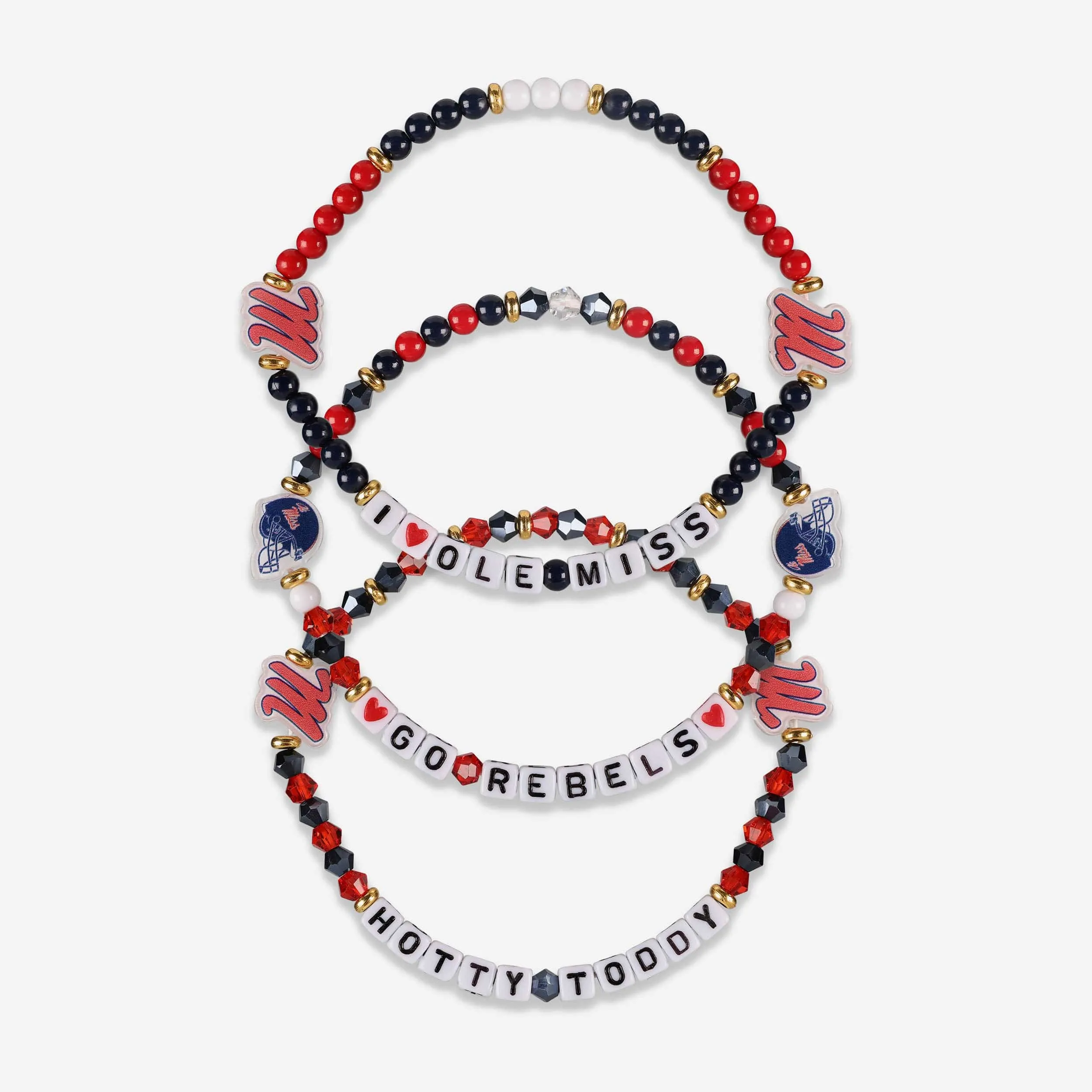 Ole Miss Rebels 3 Pack Friendship Bracelet