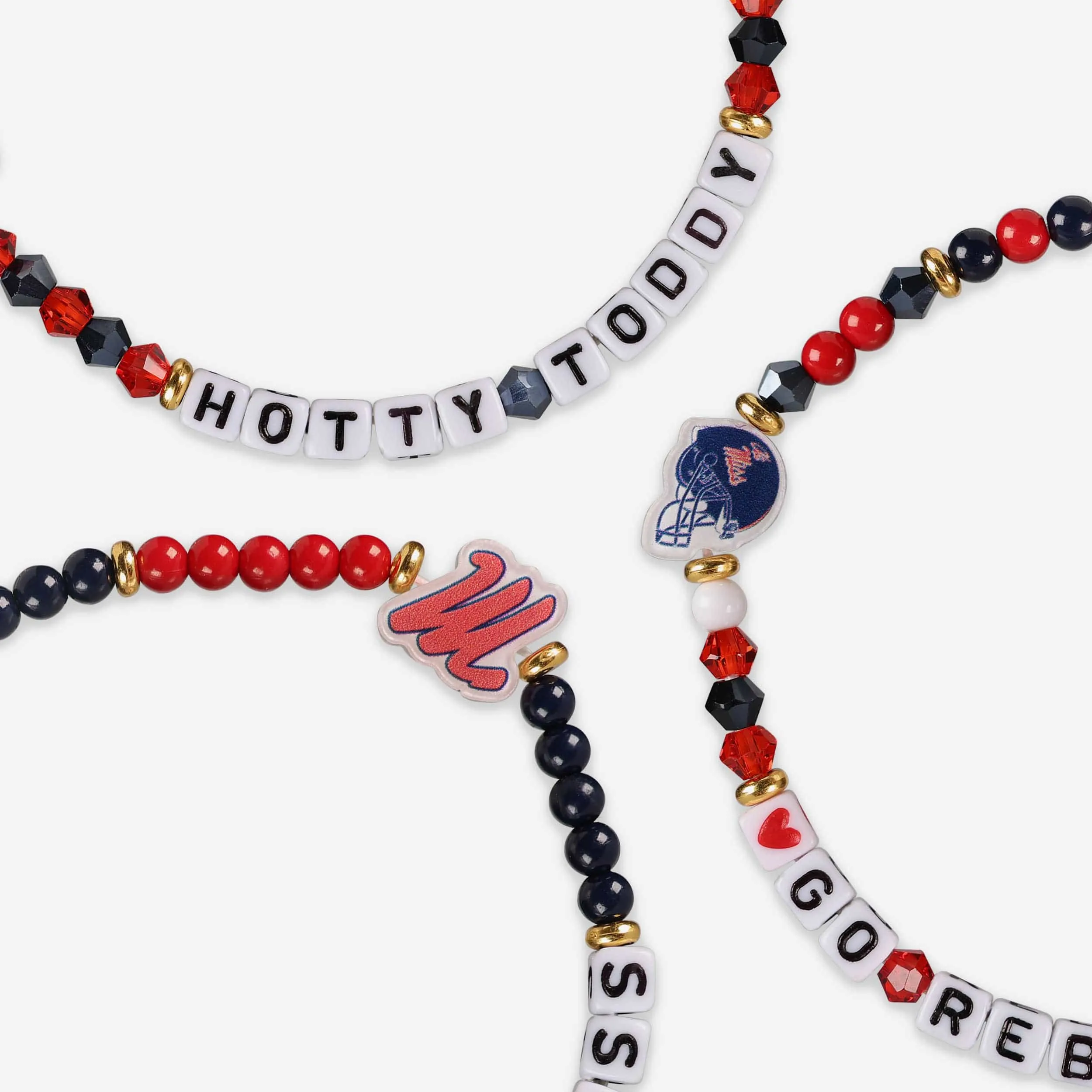 Ole Miss Rebels 3 Pack Friendship Bracelet