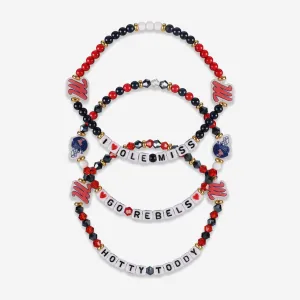 Ole Miss Rebels 3 Pack Friendship Bracelet