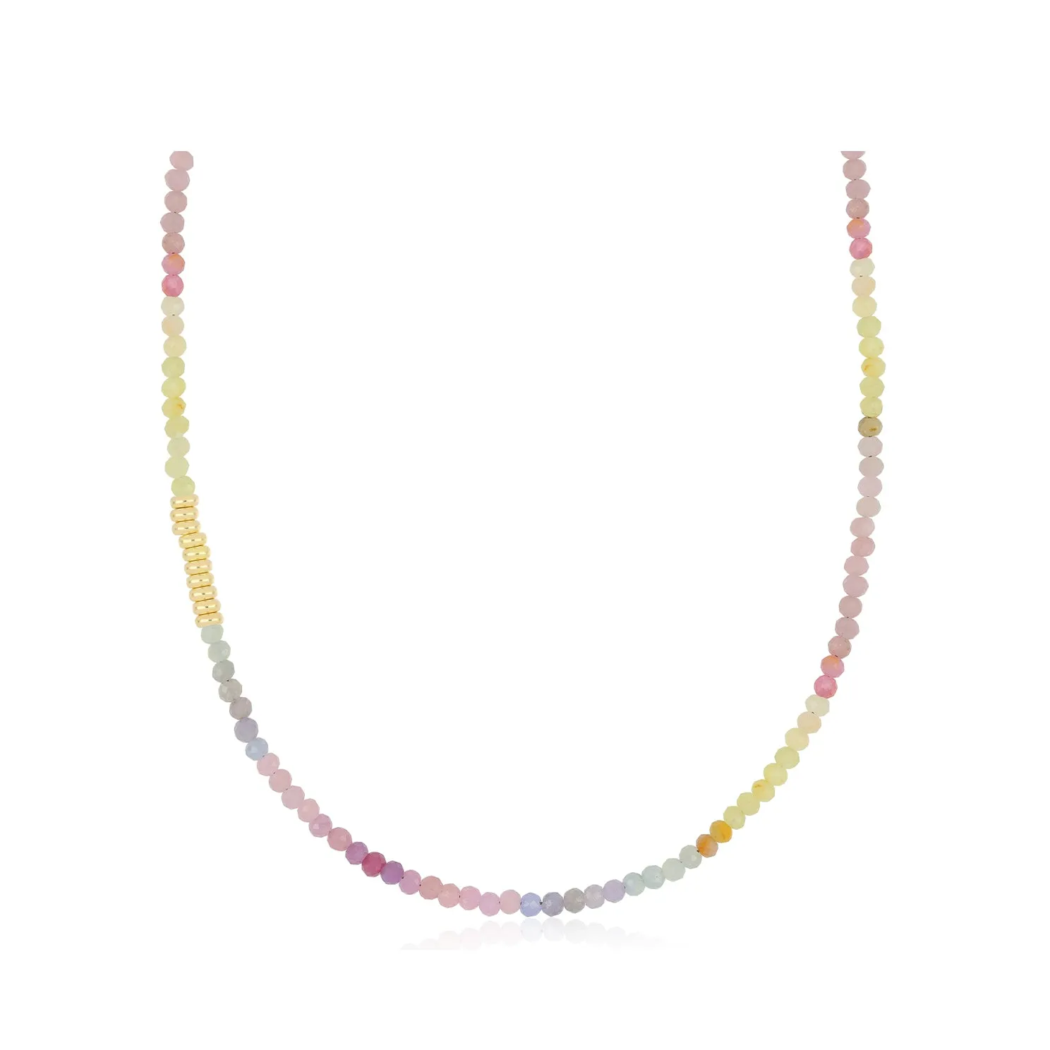 Ombré Sapphire Birthstone Bead Necklace & Triple Wrap Bracelet