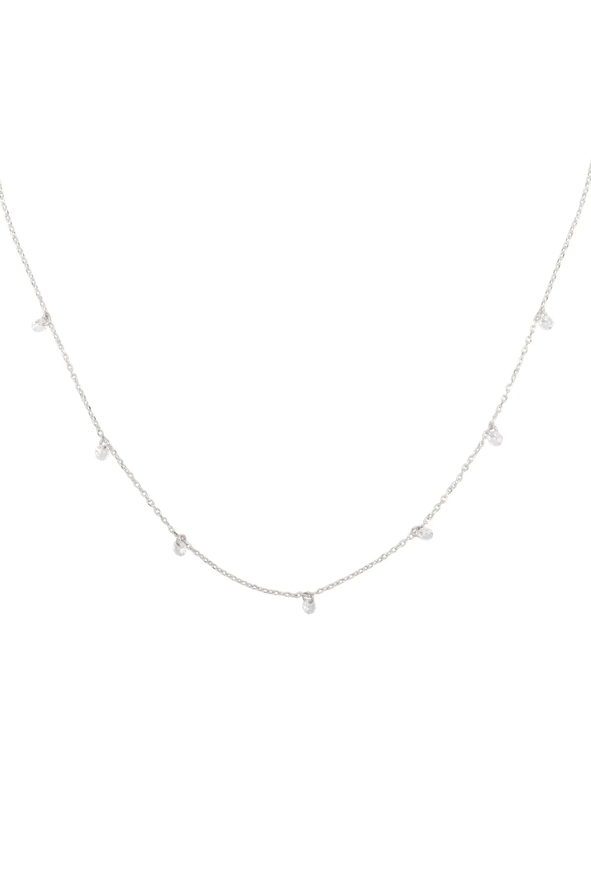ONA564 - STATIONARY BEADED CUBIC BRASS NECKLACE